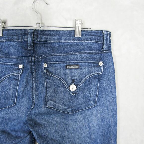 Hudson Jeans Womens 28 Bacara Straight Flood Cuff Stretch Denim PSMO Pockets - Picture 8 of 16